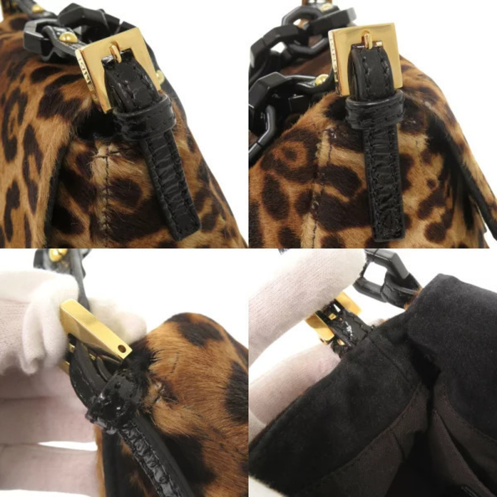 Fendi Mamma Baguette leopard calfskin brown 2way Shoulder Bag - Picture 9 of 10